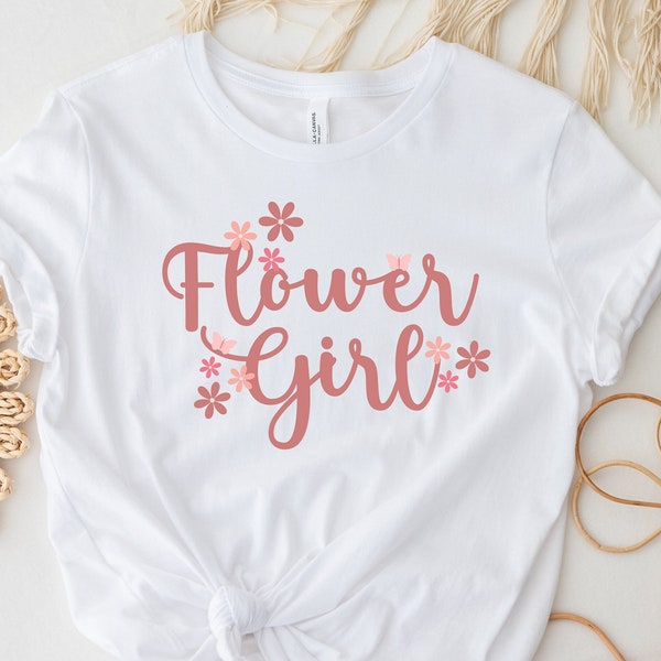 Flower Girl Shirt, Wedding Shirt, Matching Bridesmaid Shirt, Flower Girl Wedding Party Shirt, Cute Flower Girl Idea