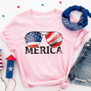 Merica Shirt, 4th Of July Sunglasses T-shirt,4th of July Shirt, 4th of July, Fourt of July, Retro America Shirt, America Shirt, Usa Shirt