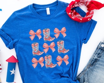 Coquette Boots Shirt, 4th of July Shirt, 4th of July, Independence Day Shirt, Fourth of July, Retro America Shirt, America Shirt,Usa Shirt