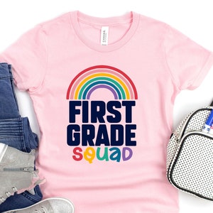 Erste Klasse Trupp Shirt, erste Klasse Shirt, Schulanfang Shirt, Lehrer Shirt erster Klasse, erster Tag der Schule Shirt, Hallo Schule Tee