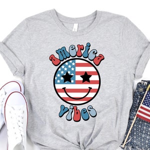 America Vibes Shirt, 4th of July Shirt, 4th of July, Independence Day Shirt, Fourt of July, Retro America Shirt, America Shirt,Usa Shirt