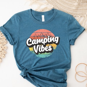 Camping Vibes Shirt, Happy Camping Shirt, Camping Fire Shirt, Camper Shirt, Nature Lover Shirt, Hiking Gifts, Glamping Shirt, Camping Gifts