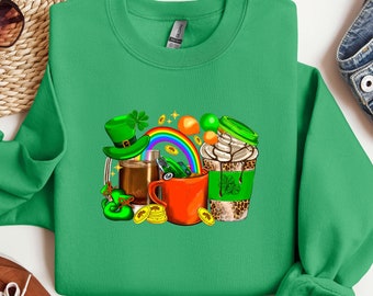 St Patrick's Day Shirt, St Patrick's Latte Shirt, Saint Patricks Day Shirt, Green St Patricks Day Shirt, Saint Patricks Day