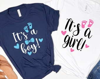 It's a Girl It's a Boy Shirt, Gender Reveal Party Shirt, Gender Reveal Shirt, Gender Reveal Party, Team Boy and Girl Shirt
