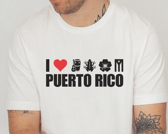 I Love Puerto Rico Shirt,  Boricua TShirt, Puerto Rican T Shirt, Puerto Rico Gifts, Puerto Rico Souvenirs
