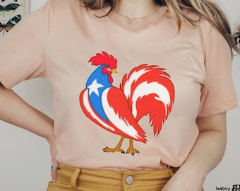 Puerto Rico Shirt,  Gallo Boricua PR Flag Shirt, Puerto Rico TShirt, Puerto Rican Shirt, Puerto Rico Gifts