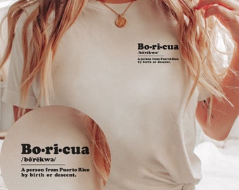 Puerto Rico Shirt | Boricua Definition TShirt | Puerto Rican T Shirt | Puerto Rico Gifts | Boricua Tee