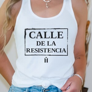 Calle De La Resistencia Puerto Rico Women&#39;s Racerback Tank, Boricua Tank Top, Puerto Rico Gifts, Puerto Rican Tank