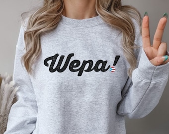 Wepa PR Flag Sweatshirt, Puerto Rico Souvenir, Puerto Rico Sweater, Puerto Rican Sweatshirt, Puerto Rico Gifts