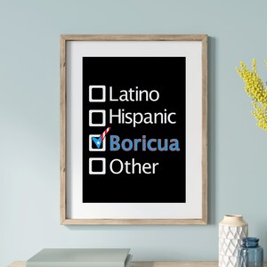 Puerto Rico Wall Art, Latino Hispanic Boricua, Puerto Rican Art, Poster Prints Art, Boricua Home Decor, Puerto Rico Souvenir
