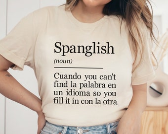Spanglish Definition Puerto Rico Shirt, Spanglish Tee, Puerto Rico TShirt, Puerto Rican Shirt, Puerto Rico Gifts