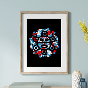 Puerto Rico Wall Art, Sol Taino, Puerto Rican Art, Poster Prints Art, Boricua Home Decor, Puerto Rico Souvenir