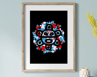Puerto Rico Wall Art, Sol Taino, Puerto Rican Art, Poster Prints Art, Boricua Home Decor, Puerto Rico Souvenir