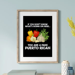 Puerto Rico Wall Art, Sofrito Meme, Puerto Rican Art, Poster Prints Art, Boricua Home Decor, Puerto Rico Souvenir