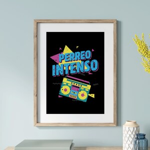 Puerto Rico Wall Art, Perreo Intenso, Puerto Rican Art, Reggaeton Poster Prints Art, Boricua Home Decor, Puerto Rico Souvenir