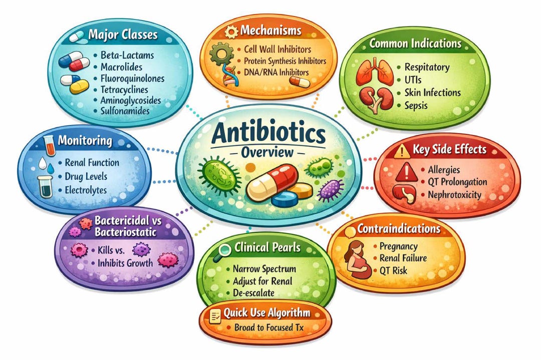 Nursing Antibiotic Cheat Sheet Made by 12-year Paramedic, RN, NP. - Etsy