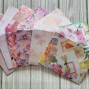 Assortiment de mini enveloppes, 3 x 4 pouces, enveloppes vintage, enveloppes de scrapbooking, pochettes pour journaux, papiers décorés, emballage cadeau