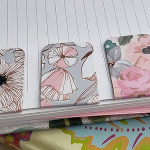 floral magnetic bookmark, Planner Page Marker, Full Color Printing, Botanical bookmarks