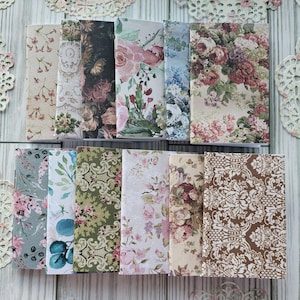 Mini notes 2x3, małe bloczki, małe notatki, notes kieszonkowy, notes portfelowy, okładka z motywem kwiatowym.