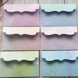 Conjunto de mini envelopes sortidos, 3 7/8" x 2 1/2", cartões em branco, cartões para presente, conjunto de 10
