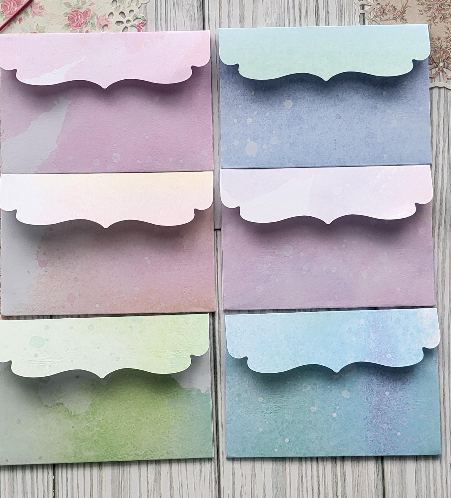 Mini Cardstock Envelope Set: Assorted Colors, Gift Enclosure Cards (set ...