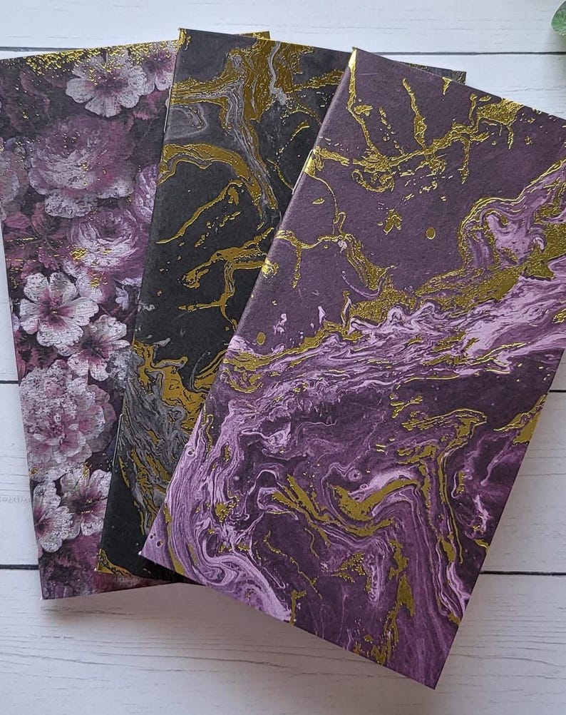 Purple Marble Mini Notebooks, Password Notepad, to Do List , Stationary ...