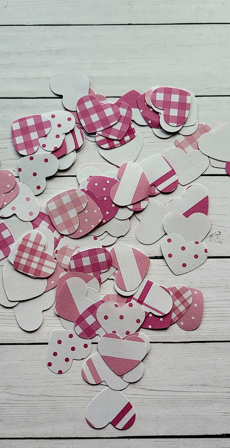 Assorted Paper Hearts – Handmade Confetti for Scrapbooks, Journals ...