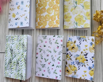 2x3 Mini Notebook/ Tiny Notepads / Small Memo / Pocket notebook/ Wallet notebook/ floral cover.
