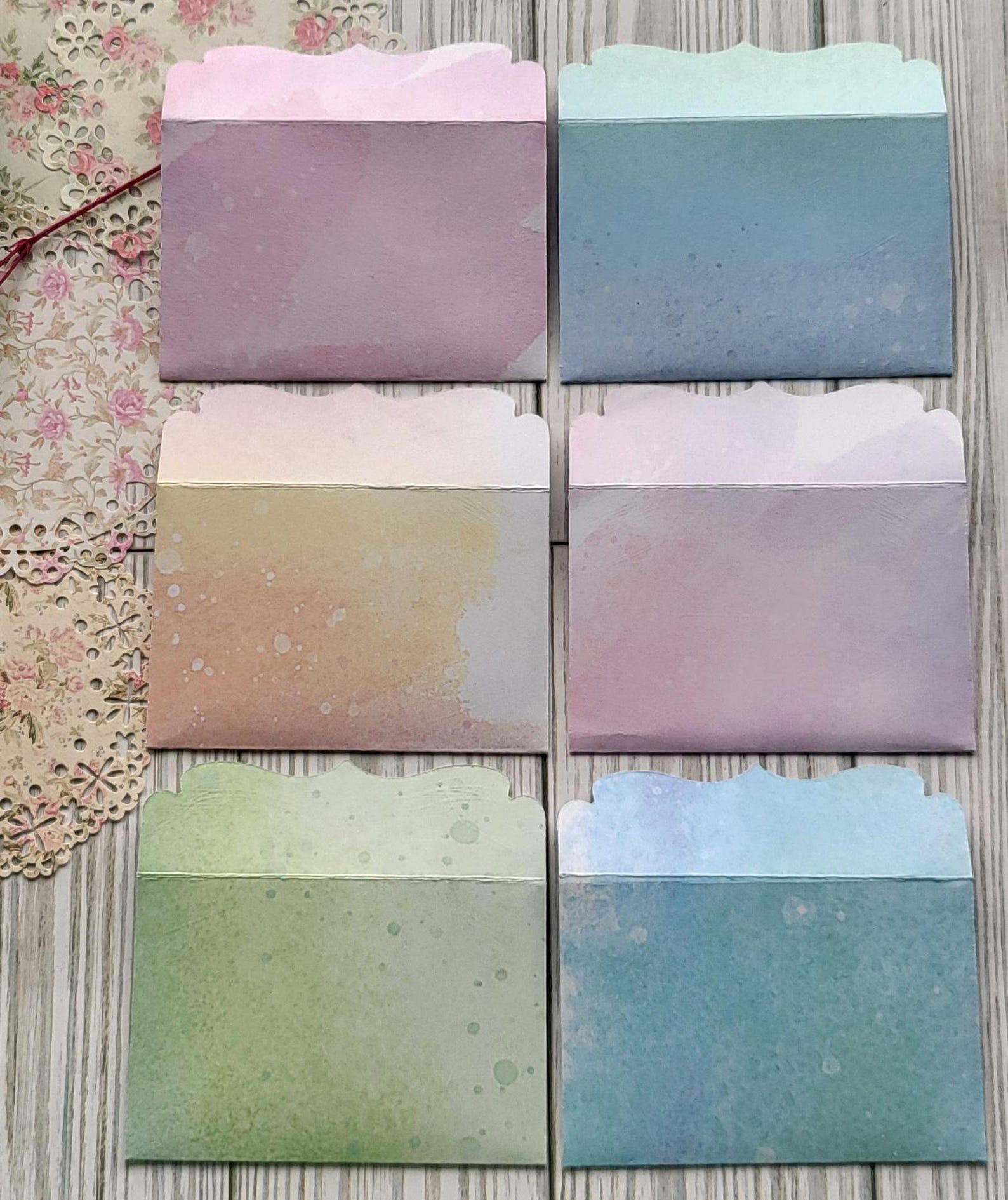 Mini Cardstock Envelope Set: Assorted Colors, Gift Enclosure Cards (set ...