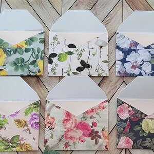Floral Mini Envelopes: Handmade Tiny Note Set of 10 - Etsy