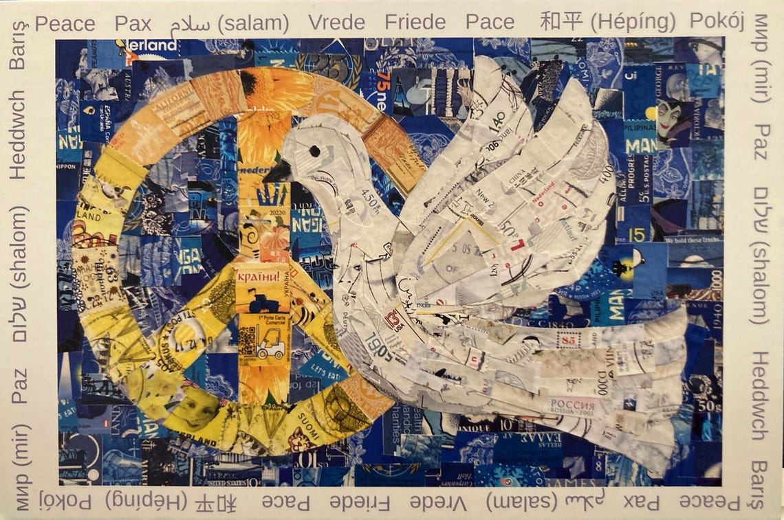 Peace - a Collage Message - Etsy