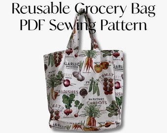 Einkaufstasche Schnittmuster/US Letter/Umweltfreundliche Einkaufstasche Muster/wiederverwendbare Einkaufstasche/Einkaufstasche Vorlage/Geschenke zum Nähen/Einkaufstaschen
