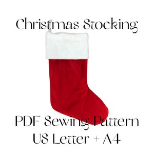 Christmas Stocking Sewing Pattern | Stocking PDF Pattern | Christmas Stockings | Christmas Sewing Patterns | Holiday Stockings Pattern | DIY