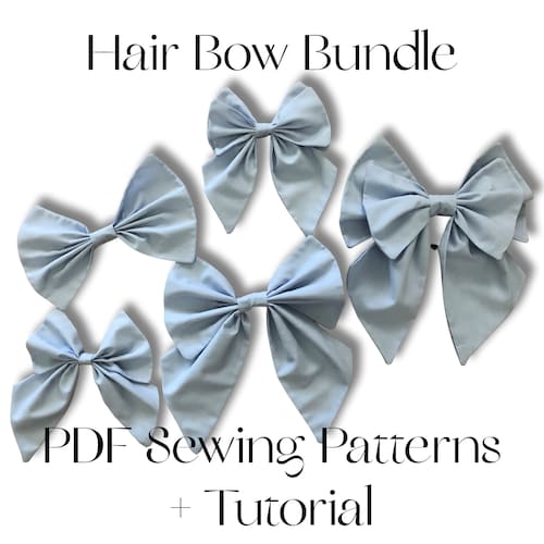 Hair Bow PDF Sewing Pattern Bundle/bow Pattern/layered Etsy
