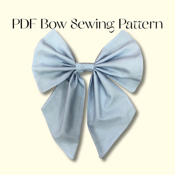 PDF Basic Bow Sewing Pattern | Bow Pattern | Gifts to Sew | Hair Bow Pattern | Beginner Sewing Projects | Cosplay Sewing Pattern | Hair Bows