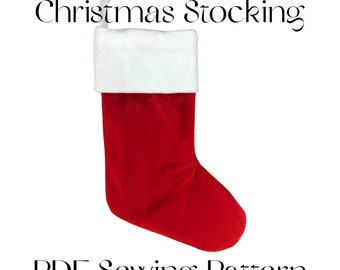 Weihnachtsstrumpf PDF Schnittmuster mit Anleitung | DIY Weihnachtsstrumpf | Weihnachtsgeschenk