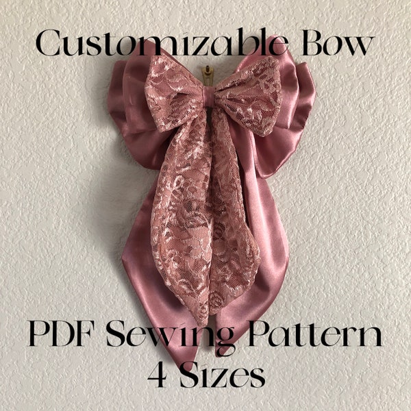 Customizable Bow PDF Sewing Pattern/Sailor Bow Pattern/Layered Hair Bow/Easy Sewing Patterns/Cosplay Sewing Patterns/Costume Patterns/DIY