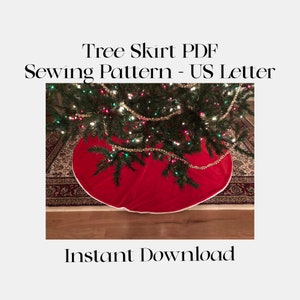 Christmas Tree Skirt PDF Sewing Pattern/US Letter/A4/Holiday Tree Skirt Pattern/Christmas Sewing Patterns/Tree Skirt Pattern/Tree Skirt/DIY