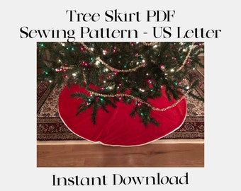 Weihnachtsbaum Rock PDF Schnittmuster/US Letter/A4/Weihnachtsbaum Rock Schnittmuster/Weihnachten Schnittmuster/Baumrock Muster/DIY