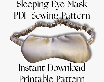 Schlafende Augenmaske Schnittmuster | Schlafmaske Schnittmuster | Augenmaske aus Seide | Einfache Schnittmuster | Geschenke für Sie | Schnittmuster für Mädchen