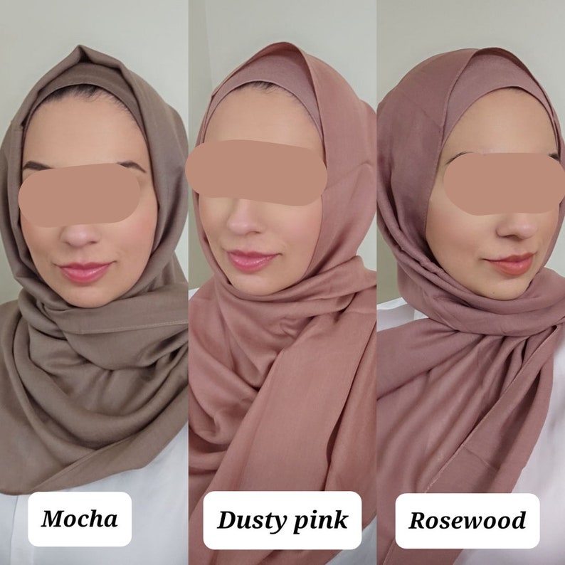 Set HIJAB E CAPPELLO MODALE set sciarpe modali e set maglia sottocappello set coordinato scialle set regalo hijab dubai hijab emirati premium, set jersey immagine 2