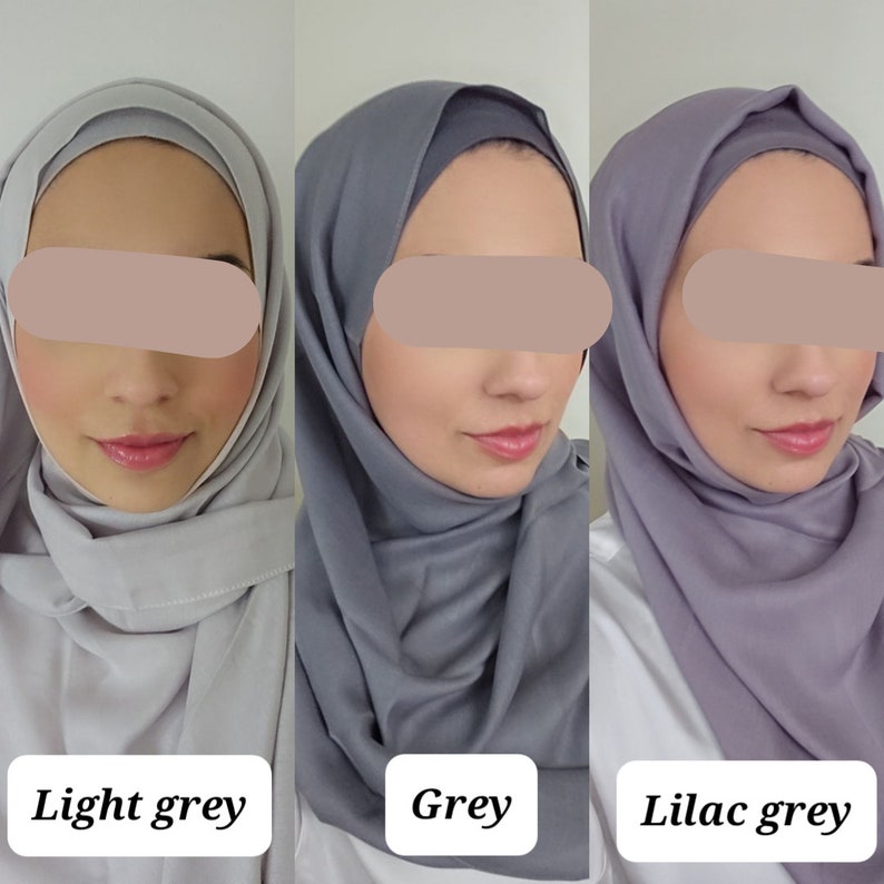 Set HIJAB E CAPPELLO MODALE set sciarpe modali e set maglia sottocappello set coordinato scialle set regalo hijab dubai hijab emirati premium, set jersey immagine 4