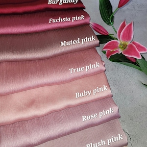 HIJAB SATIN CRINKLE premium hijab luxury eid gift for her hijab umrah special occasions wedding hijab image 2