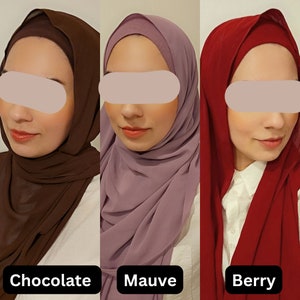 HIJAB & CAP set chiffon scarves and undercap jersey set shawl matching set premium dubai hijab emirati hijab gift set, jersey hijab image 8