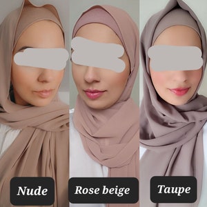 HIJAB & CAP set chiffon scarves and undercap jersey set shawl matching set premium dubai hijab emirati hijab gift set, jersey hijab image 4