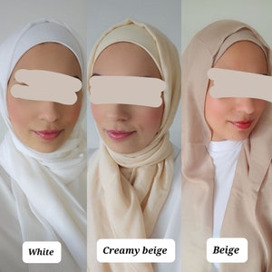 Set HIJAB E CAPPELLO MODALE set sciarpe modali e set maglia sottocappello set coordinato scialle set regalo hijab dubai hijab emirati premium, set jersey immagine 5