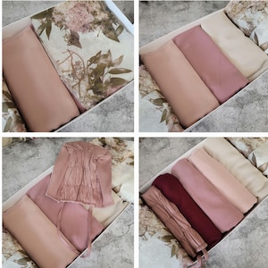 Hijab cadeauset CHIFFON hijab box cadeau voor haar chiffon hijab satijnen ondermuts sjaals sjaal cadeauset gepersonaliseerde hijab
