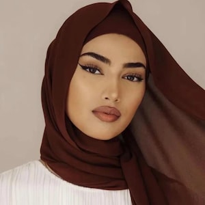 HIJAB & CAP set chiffon scarves and undercap jersey set shawl matching set premium dubai hijab emirati hijab gift set, jersey hijab