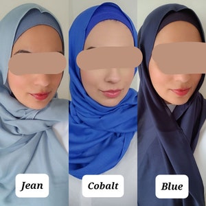 Set HIJAB E CAPPELLO MODALE set sciarpe modali e set maglia sottocappello set coordinato scialle set regalo hijab dubai hijab emirati premium, set jersey immagine 10
