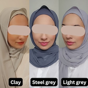 HIJAB & CAP set chiffon scarves and undercap jersey set shawl matching set premium dubai hijab emirati hijab gift set, jersey hijab image 7